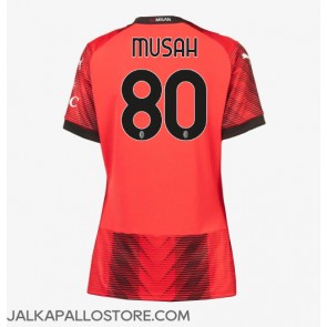 AC Milan Yunus Musah #80 Kotipaita Naisten 2023-24 Lyhythihainen